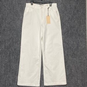 Scotch & Soda Amsterdam The Wave White‎ High Rise Wide Leg Jeans Size 12/31 NWT